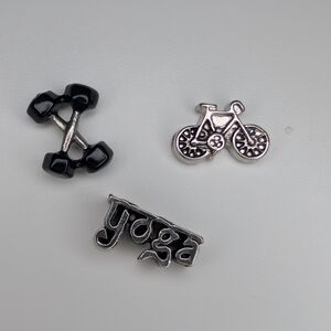 Origami Owl Weight Lifting, Cycling, and Yoga Charm Set